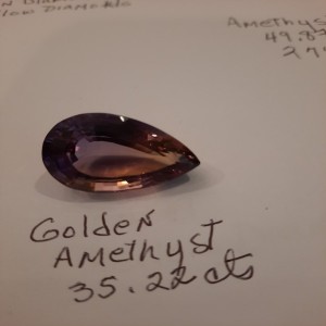Golden Amethyst 35.22 cts
