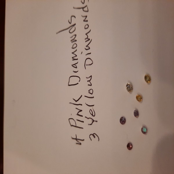  4 Pink diamond 3 yello diamond