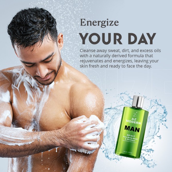  Modern Man Face, Body Wash & Shampoo 