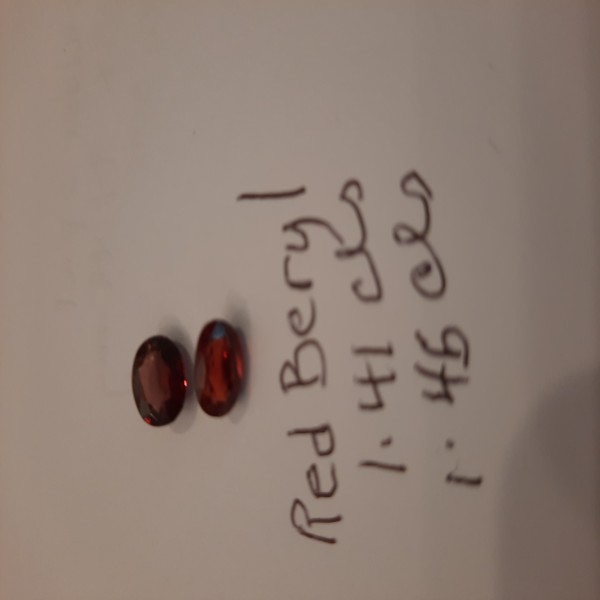  Red Beryl 1.41 cts 1.45 cts