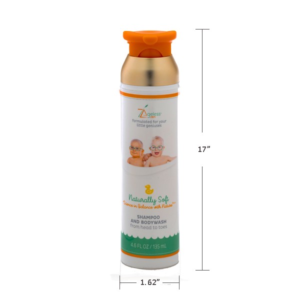  Set of 2 - Shampoo & Body Wash For Little Geniuses (4.6 Fl. Oz / 135 ml) 